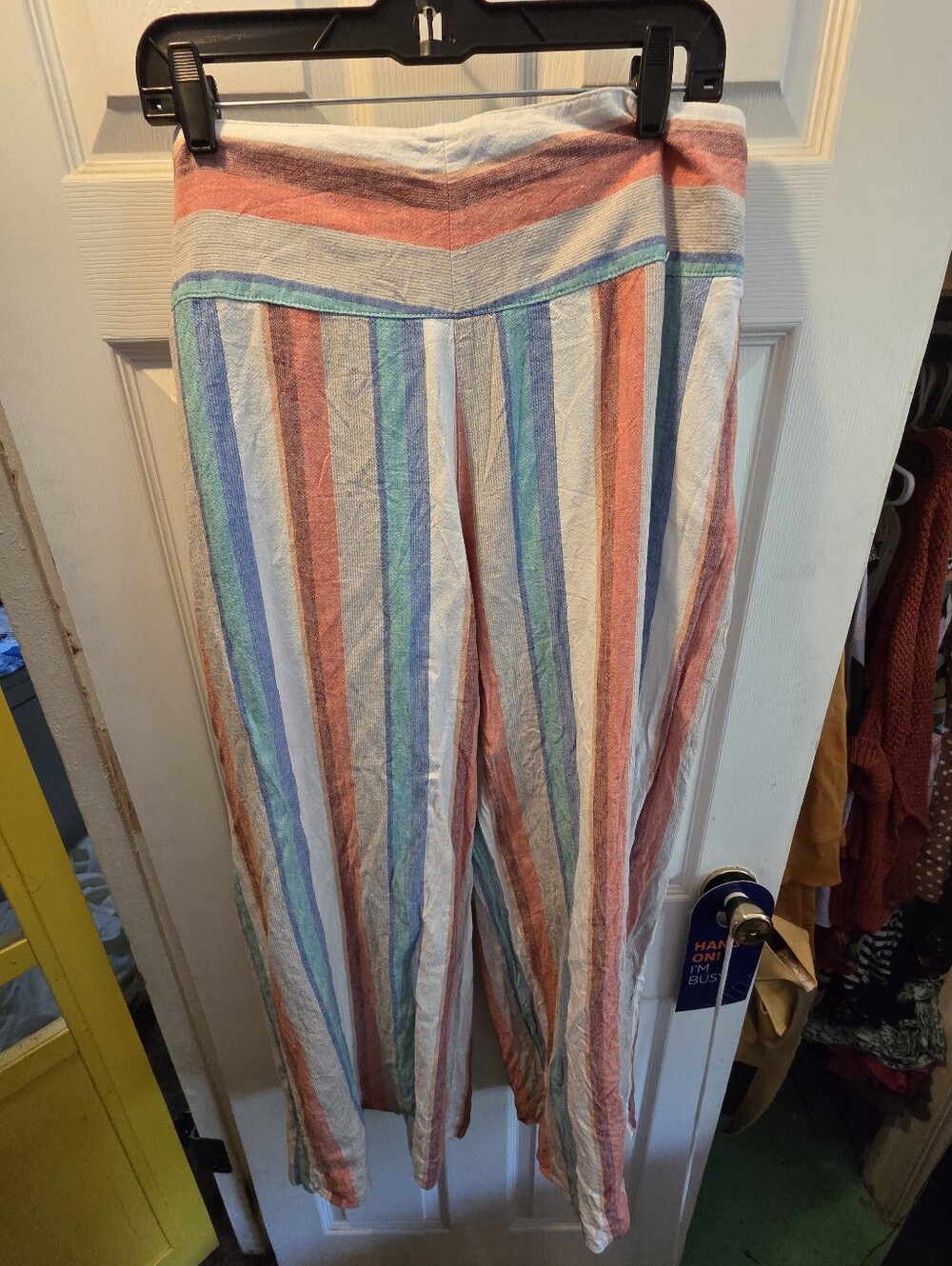 Cato Multicolor Striped Wide Leg Pants Size 26